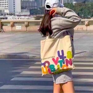 Louis Vuitton Canvas Eco Tote Bag Shinsen Exhibition Limited from JP